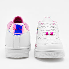Tenis con unicornio para niñas marca Baby Cats Blanco cod. 100704