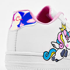 Tenis con unicornio para niñas marca Baby Cats Blanco cod. 100704
