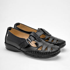 Zapato confort de piel  para Mujer marca Mora Confort Negro cod. 102288