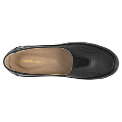Zapato mocasín confort  para mujer marca Mora Confort Negro cod. 104721