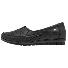 Zapato mocasín confort  para mujer marca Mora Confort Negro cod. 104721