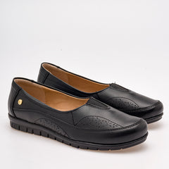 Zapato mocasín confort  para mujer marca Mora Confort Negro cod. 104721