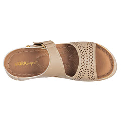 Sandalia confort  para Mujer marca Mora Confort Beige cod. 112215