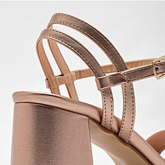 Zapatilla abierta para Mujer marca Moramora Oro rosa cod. 117073