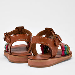 Sandalia de piel Vielka para Niña preescolar marca Mora Tierra Camel cod. 120781