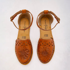 Sandalia de piel para Mujer marca Mora Tierra Camel cod. 121625