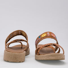 Sandalia con cuña para Mujer marca Mora Tierra Camel cod. 125249