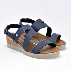 Sandalia con cuña para Mujer marca Moramora Azul Marino cod. 125494