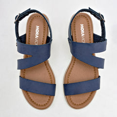 Sandalia con cuña para Mujer marca Moramora Azul Marino cod. 125494