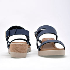 Sandalia con cuña para Mujer marca Moramora Azul Marino cod. 125494