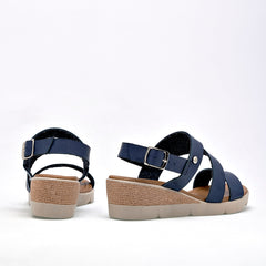 Sandalia con cuña para Mujer marca Moramora Azul Marino cod. 125494