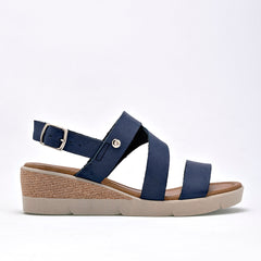 Sandalia con cuña para Mujer marca Moramora Azul Marino cod. 125494