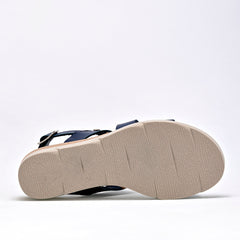 Sandalia con cuña para Mujer marca Moramora Azul Marino cod. 125494