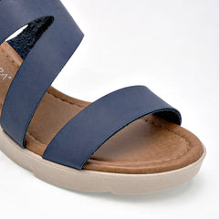 Sandalia con cuña para Mujer marca Moramora Azul Marino cod. 125494