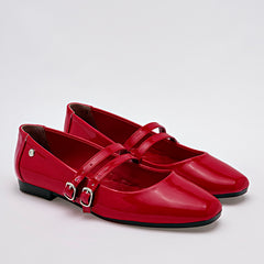 Balerina punta cuadrada para Mujer marca Moramora Rojo cod. 130022