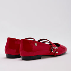 Balerina punta cuadrada para Mujer marca Moramora Rojo cod. 130022