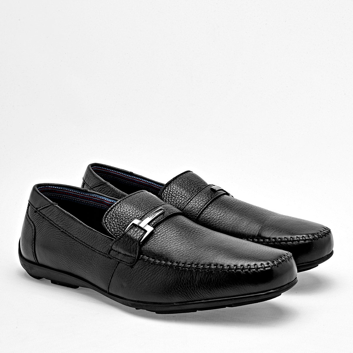 Flexi Zapato color negro de vestir para hombre
