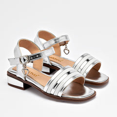 Sandalia para Preescolar niña marca Celex Plata cod. 140316