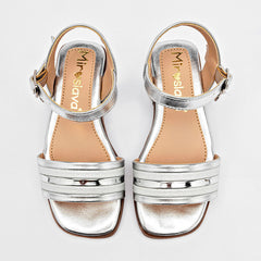 Sandalia para Preescolar niña marca Celex Plata cod. 140316