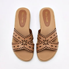 Sandalia Plataforma para Mujer marca Cruz Shoes Camel cod. 140367