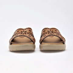 Sandalia Plataforma para Mujer marca Cruz Shoes Camel cod. 140367