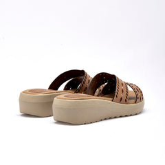 Sandalia Plataforma para Mujer marca Cruz Shoes Camel cod. 140367