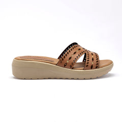 Sandalia Plataforma para Mujer marca Cruz Shoes Camel cod. 140367