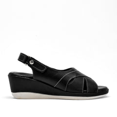 Sandalia confort para Mujer marca Cruz Shoes Negro cod. 140368