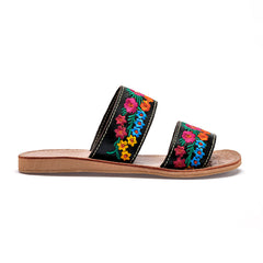 Sandalia artesanal piel para Mujer marca Mora Tierra Negro cod. 140452