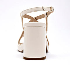 Zapatilla abierta para Mujer marca Lady Paulina Marfil cod. 140513