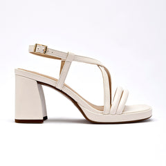 Zapatilla abierta para Mujer marca Lady Paulina Marfil cod. 140513