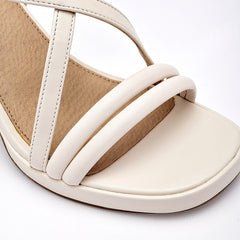 Zapatilla abierta para Mujer marca Lady Paulina Marfil cod. 140513