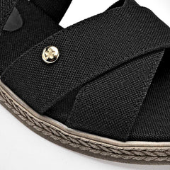 Sandalia cuña para Mujer marca Moramora Negro cod. 140682