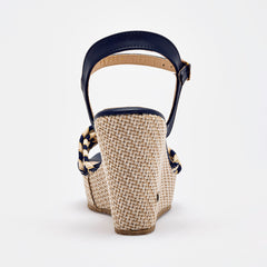 Sandalia cuña para Mujer marca Moramora Azul marino cod. 140683