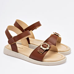 Sandalia para Niña marca Moramora Café cod. 140699