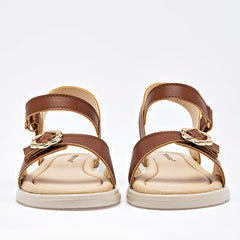 Sandalia para Niña marca Moramora Café cod. 140699