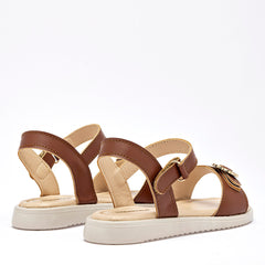 Sandalia para Niña marca Moramora Café cod. 140699