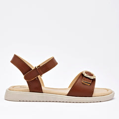 Sandalia para Niña marca Moramora Café cod. 140699
