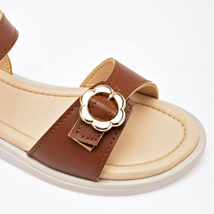 Sandalia para Niña marca Moramora Café cod. 140699