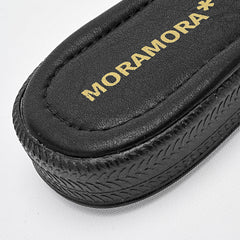Sandalia piso para Mujer marca Moramora Negro cod. 140714
