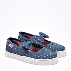 Tenis flat para Niña marca Moramora Azul Marino cod. 140742