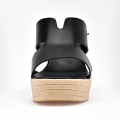 Sandalia cuña para Mujer marca Ivi Love Negro cod. 140905