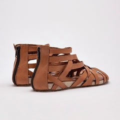 Sandalia artesanal piel para Mujer marca Mora Tierra Camel cod. 140915