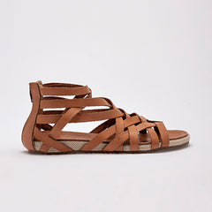 Sandalia artesanal piel para Mujer marca Mora Tierra Camel cod. 140915