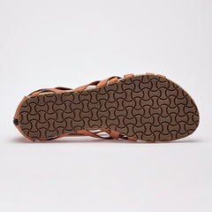 Sandalia artesanal piel para Mujer marca Mora Tierra Camel cod. 140915