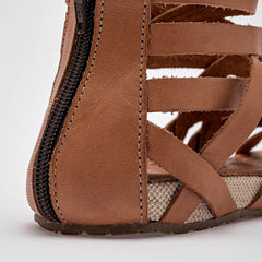 Sandalia artesanal piel para Mujer marca Mora Tierra Camel cod. 140915