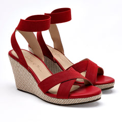 Sandalia cuña para Mujer marca Been Class Rojo cod. 141130
