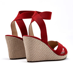 Sandalia cuña para Mujer marca Been Class Rojo cod. 141130