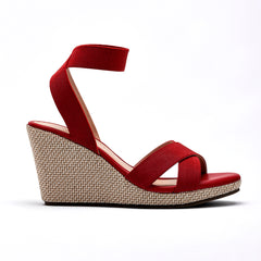 Sandalia cuña para Mujer marca Been Class Rojo cod. 141130