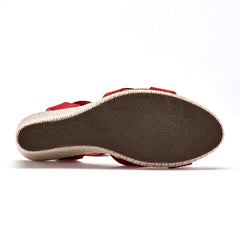 Sandalia cuña para Mujer marca Been Class Rojo cod. 141130